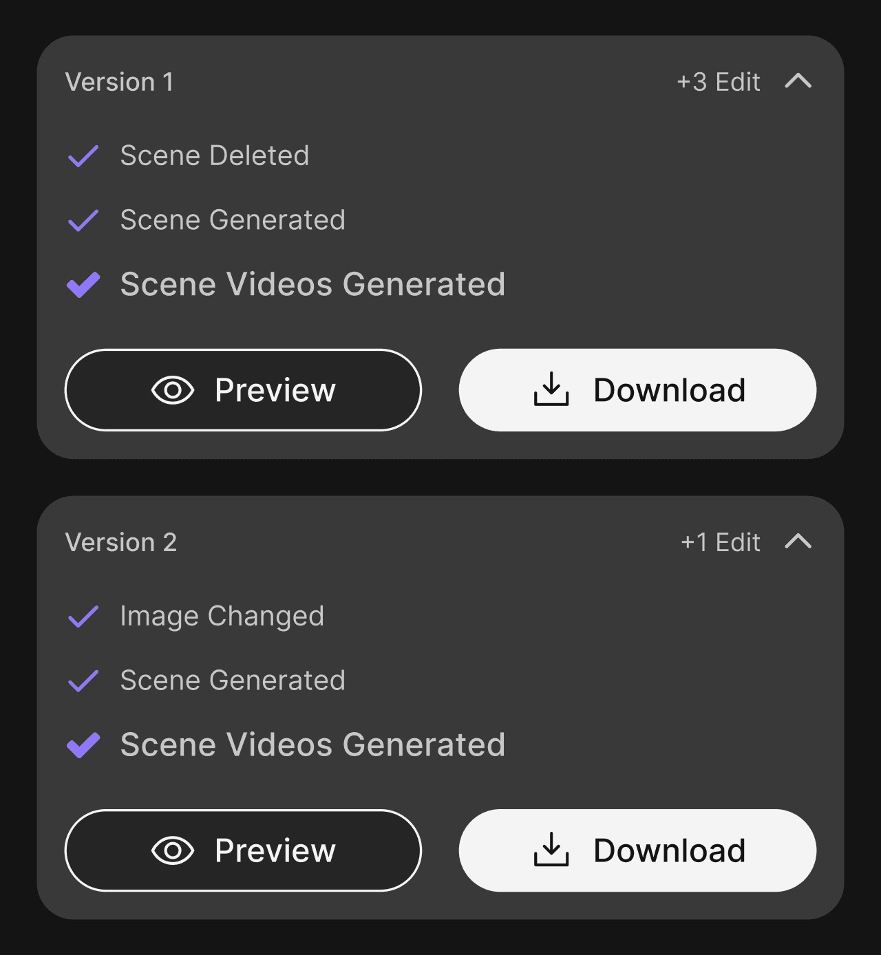 Multi-version editing